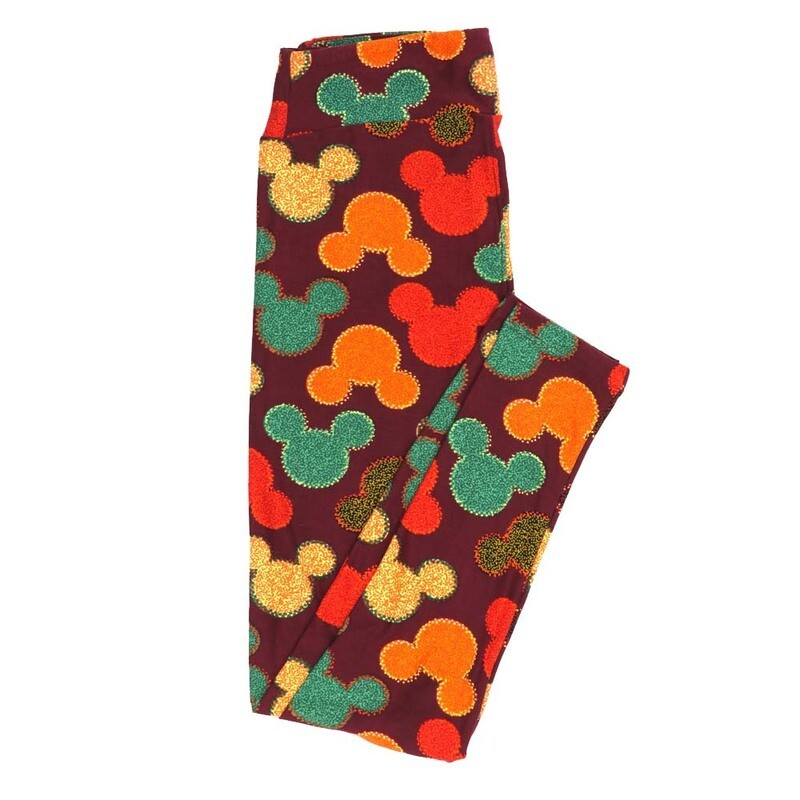 LuLaRoe One Size OS Disney Mickey Mouse Micro Polka Dot Leggings fits adult sizes 2-10 4507-T