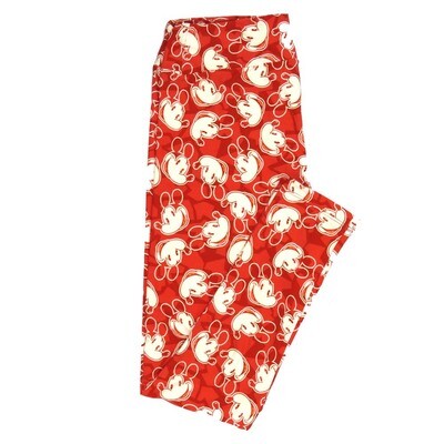 LuLaRoe One Size OS Disney Mickey Mouse Old School Smiling Geometric Leggings fits adult sizes 2-10 4507-L