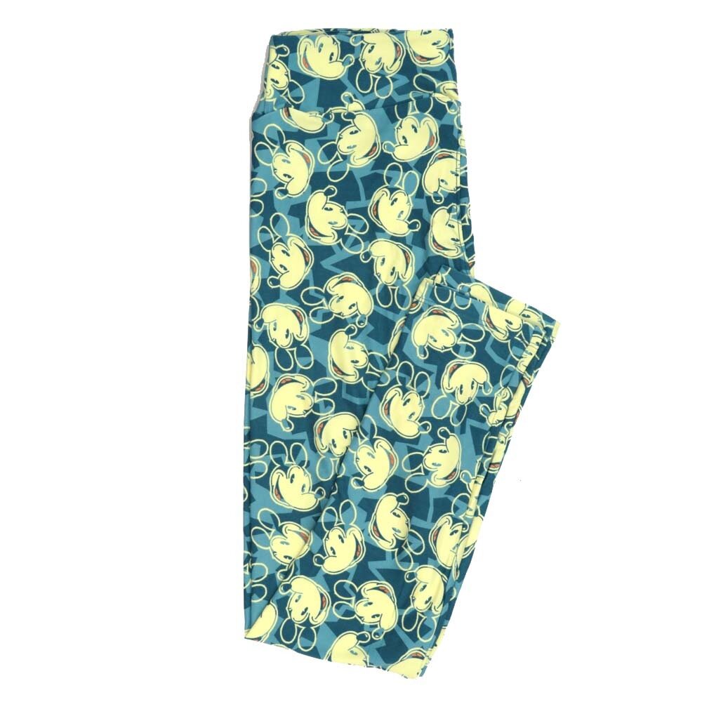 LuLaRoe One Size OS Disney Mickey Mouse Old School Smiling Geometric Leggings fits adult sizes 2-10 4507-K