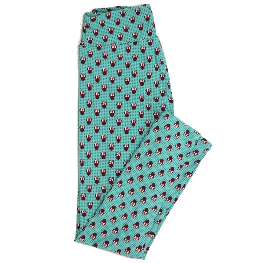 LuLaRoe One Size OS Disney Minnie Mouse Mico Polka Dot Leggings fits Womens sizes 2-10  OS-4391-E