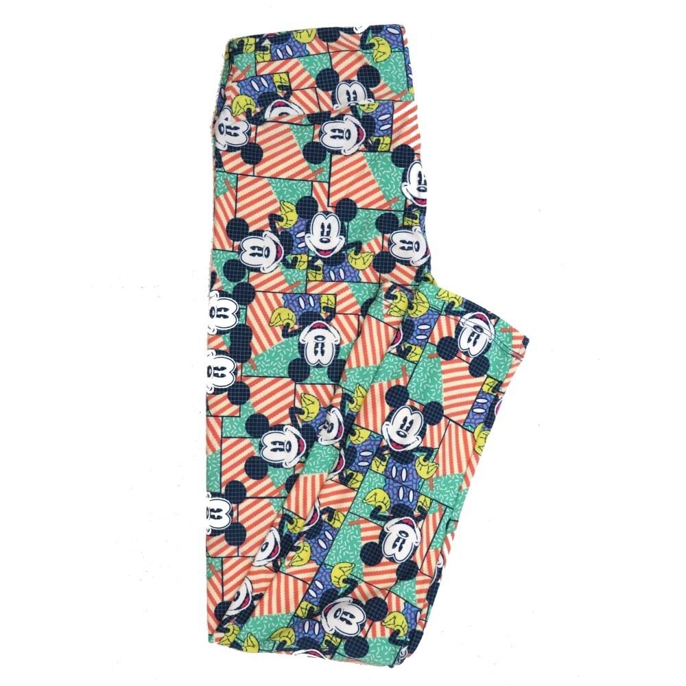 LuLaRoe One Size OS Disney Mickey Mouse AmeRican Flag USA Leggings fits Womens sizes 2-10  OS-4390-I2
