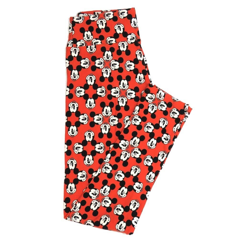LuLaRoe One Size OS Disney Mickey Mouse 4 Way Winking Buttery Soft Womens Leggings fit Adult sizes 2-10 OS-4354-BE
