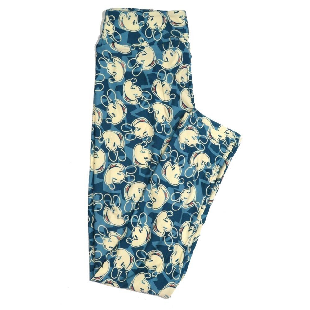 LuLaRoe One Size OS Disney Mickey Mouse Smiling Old School Buttery Soft Womens Leggings fit Adult sizes 2-10  OS-4354-AS