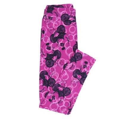 LuLaRoe One Size OS Disney Minnie Mouse Hand Drawn Sketched Leggings fits adult sizes 2-10 4503-R