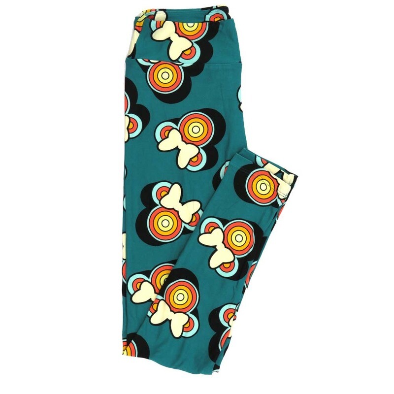 LuLaRoe One Size OS Disney Minnie Mouse Hypnotic Circles Leggings fits adult sizes 2-10 4502-Q