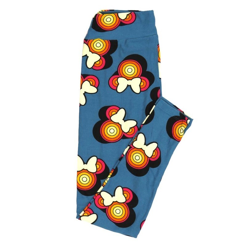 LuLaRoe One Size OS Disney Minnie Mouse Hypnotic Circles Leggings fits adult sizes 2-10 4502-R3