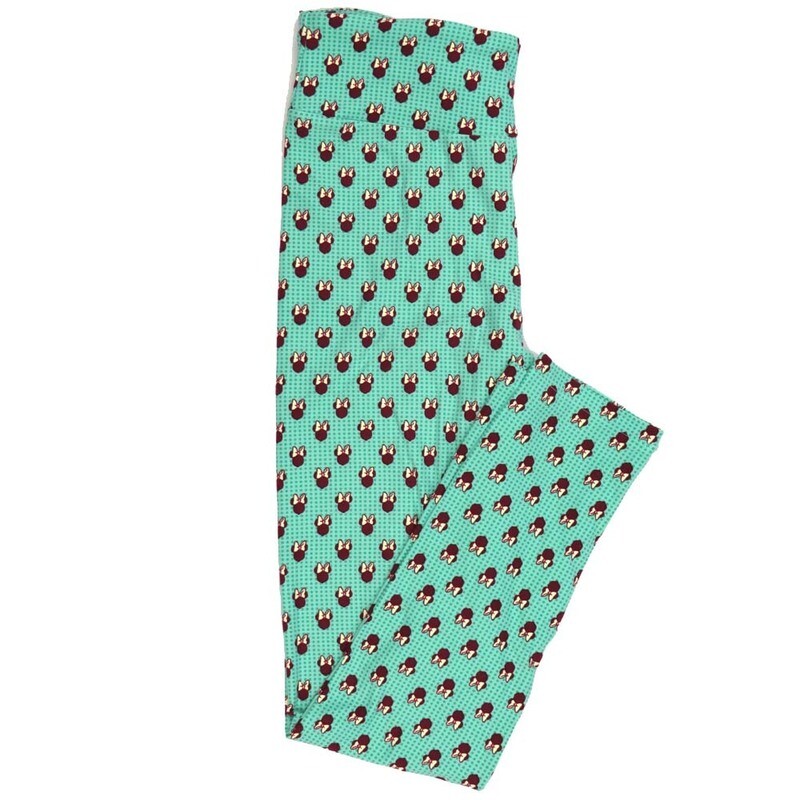 LuLaRoe One Size OS Disney Minnie Mouse Micro Polka Dot Leggings fits adult sizes 2-10 4504-E2