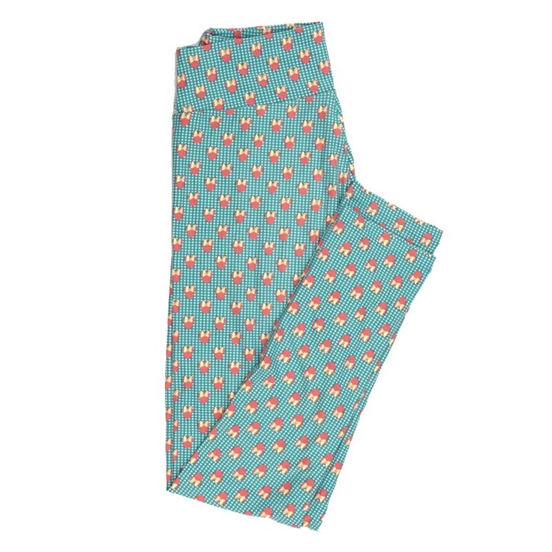 LuLaRoe One Size OS Disney Minnie Mouse Micro Polka Dot Leggings fits adult sizes 2-10 4504-F3