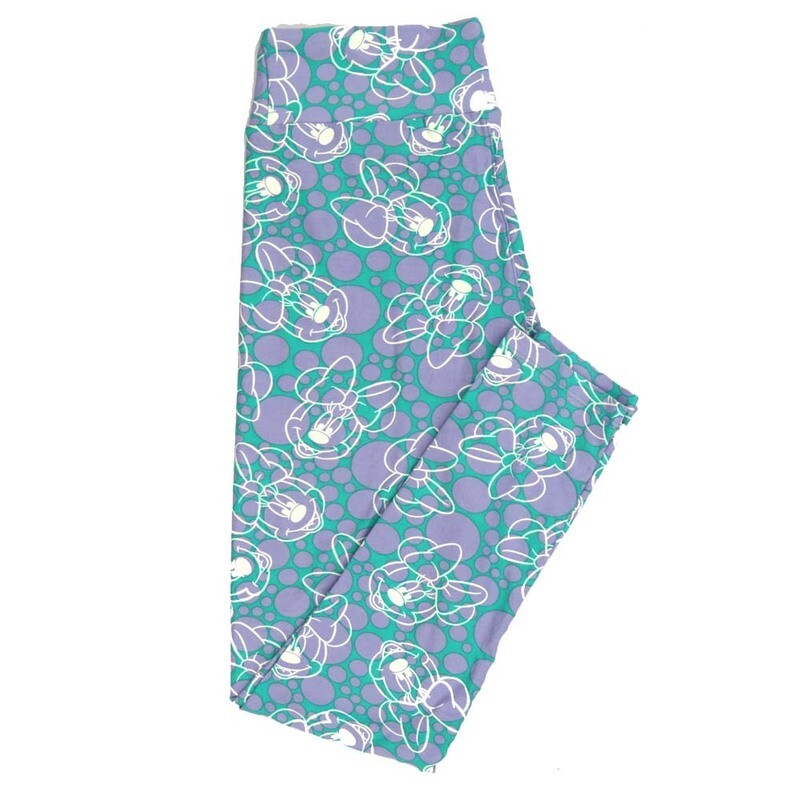 LuLaRoe One Size OS Disney Minnie Mouse Outline Bubbles Polka Dot Leggings fits adult sizes 2-10 4504-M