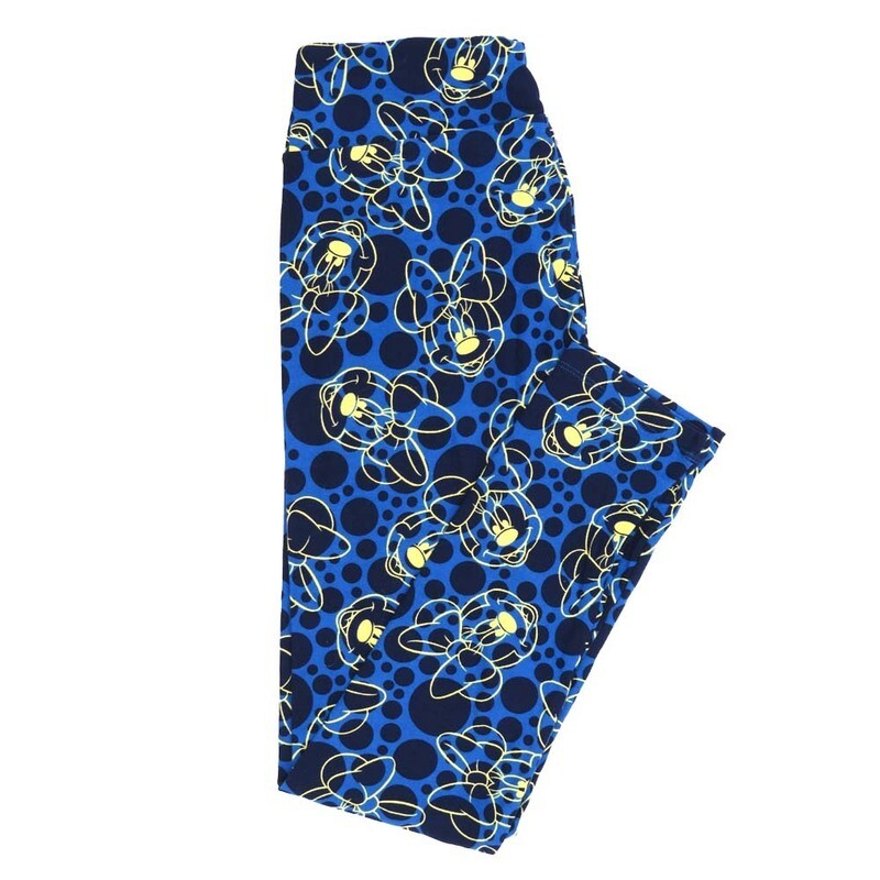 LuLaRoe One Size OS Disney Minnie Mouse Outline Bubbles Polka Dot Leggings fits adult sizes 2-10 4504-L