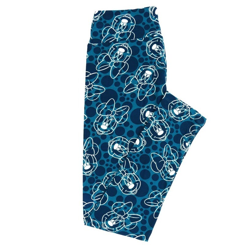 LuLaRoe One Size OS Disney Minnie Mouse Outline Bubbles Polka Dot Leggings fits adult sizes 2-10 4504-N