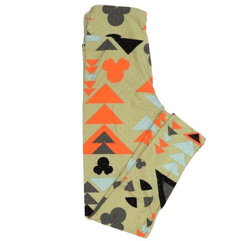 LuLaRoe One Size OS Disney Minnie Mouse Polka Dot Triangles Leggings fits adult sizes 2-10 4504-C2