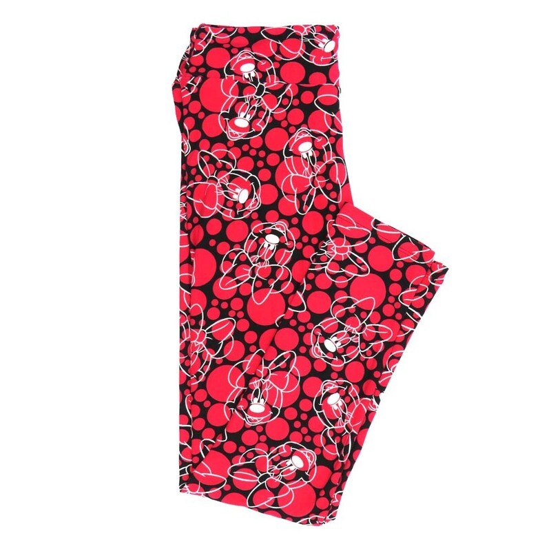 LuLaRoe One Size OS Disney Minnie Mouse Outline Bubbles Polka Dot Leggings fits adult sizes 2-10 4504-O