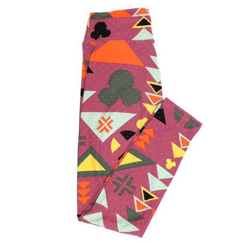 LuLaRoe One Size OS Disney Minnie Mouse Polka Dot Triangles Leggings fits adult sizes 2-10 4504-D
