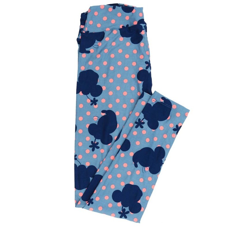 LuLaRoe One Size OS Disney Minnie Mouse Profile Polka Dot Leggings fits adult sizes 2-10 4504-Q
