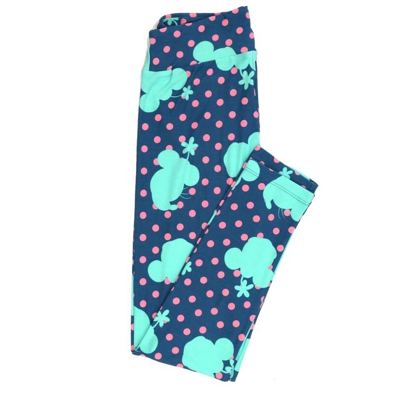 LuLaRoe One Size OS Disney Minnie Mouse Profile Polka Dot Leggings fits adult sizes 2-10 4504-R