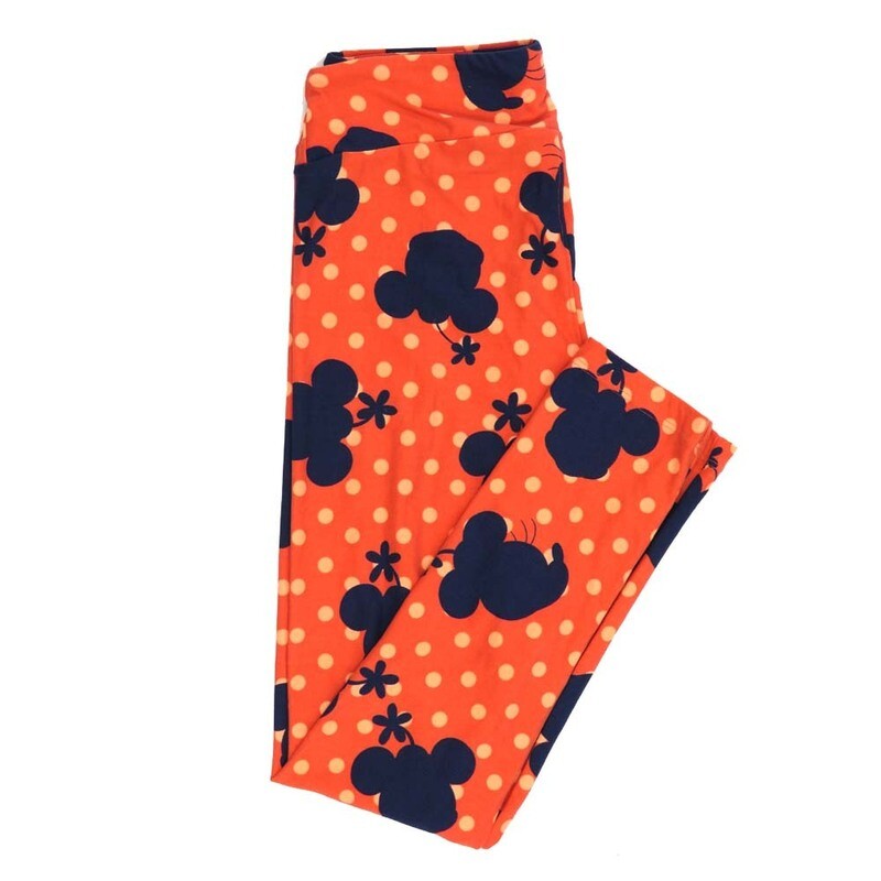 LuLaRoe One Size OS Disney Minnie Mouse Profile Polka Dot Leggings fits adult sizes 2-10 4504-S