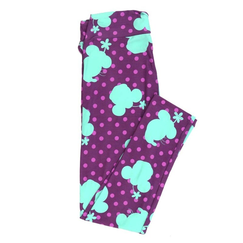 LuLaRoe One Size OS Disney Minnie Mouse Profile Polka Dot Leggings fits adult sizes 2-10 4504-T2