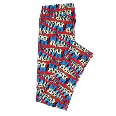 LuLaRoe One Size OS Disney Minnie Mouse Shooting Multiples Leggings fits adult sizes 2-10 4503-D