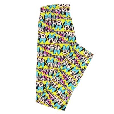 LuLaRoe One Size OS Disney Minnie Mouse Shooting Multiples Leggings fits adult sizes 2-10 4503-C