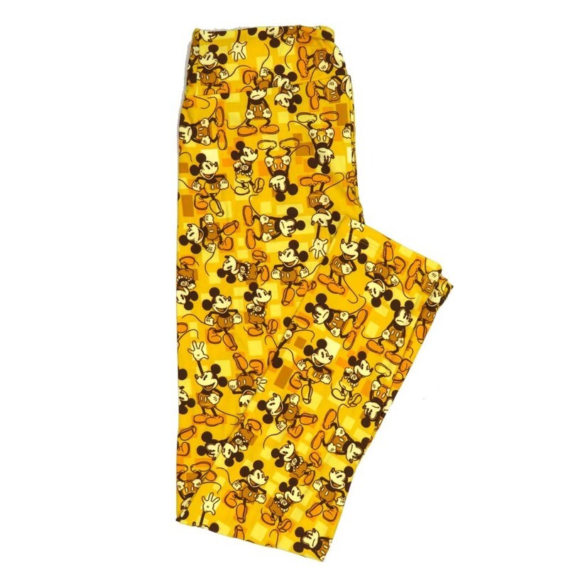 LuLaRoe One Size OS Disney Mickey Mouse Waving Strutting Angry Happy Geometric Leggings fits adult sizes 2-10 4508-A5