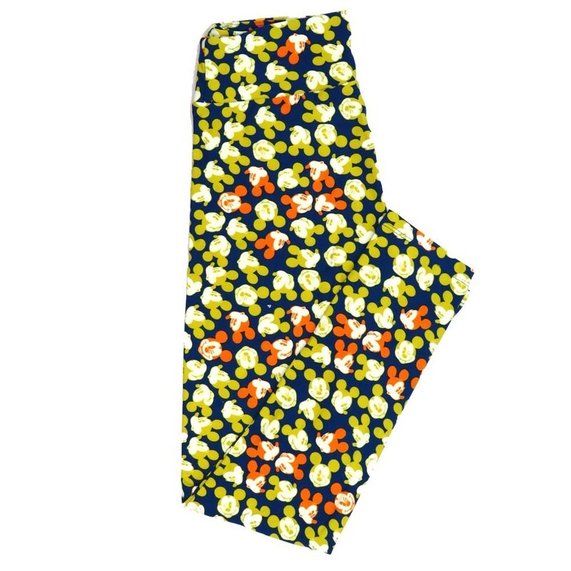 LuLaRoe One Size OS Disney Mickey Mouse Winking Oohing Smiling Leggings fits adult sizes 2-10 4505-O4