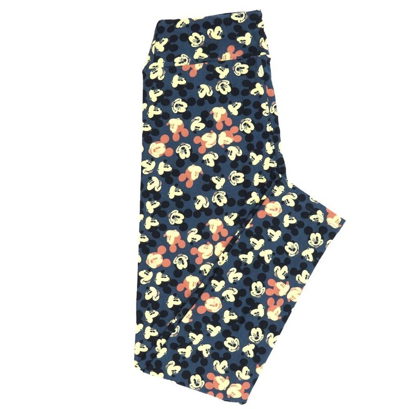 LuLaRoe One Size OS Disney Mickey Mouse Winking Oohing Smiling Leggings fits adult sizes 2-10 4505-P
