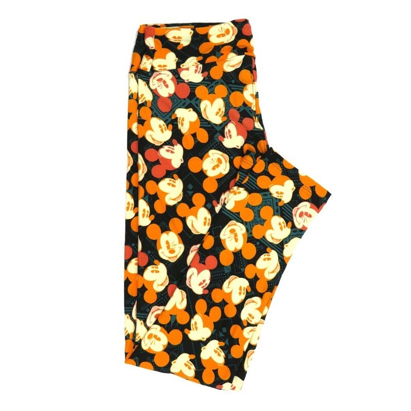 LuLaRoe One Size OS Disney Mickey Mouse Winking Smiling Oohing Southwestern Geometric Leggings fits adult sizes 2-10 4507-B2