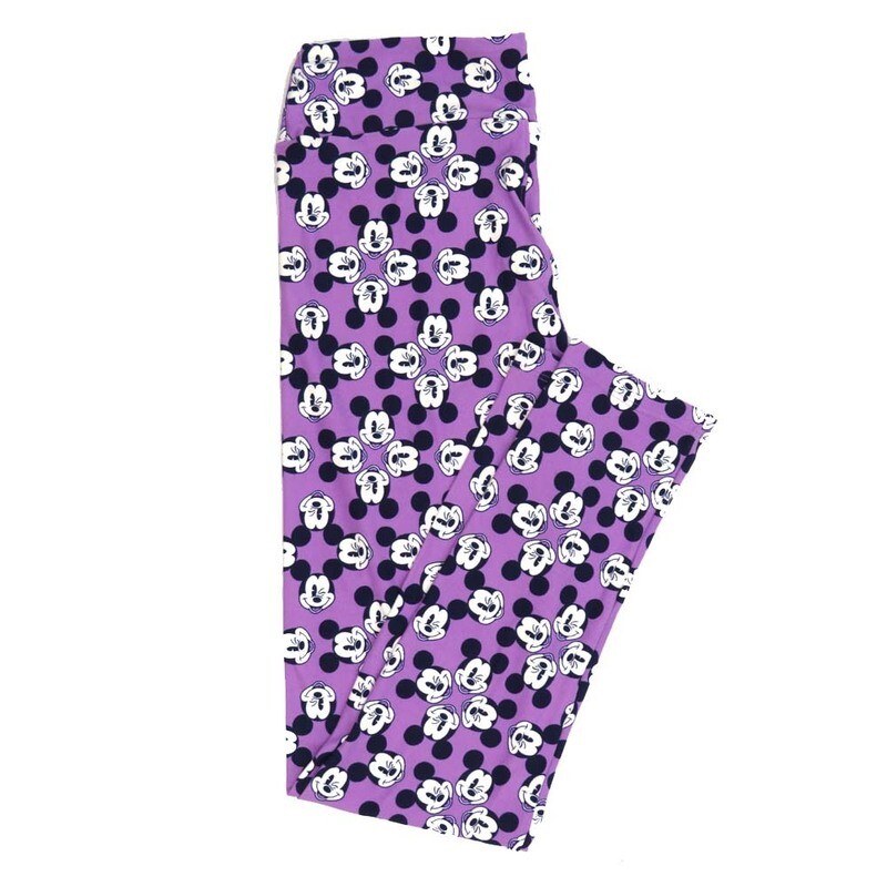 LuLaRoe One Size OS Disney Mickey Mouse Winking Smiling Quads Leggings fits adult sizes 2-10 4505-A