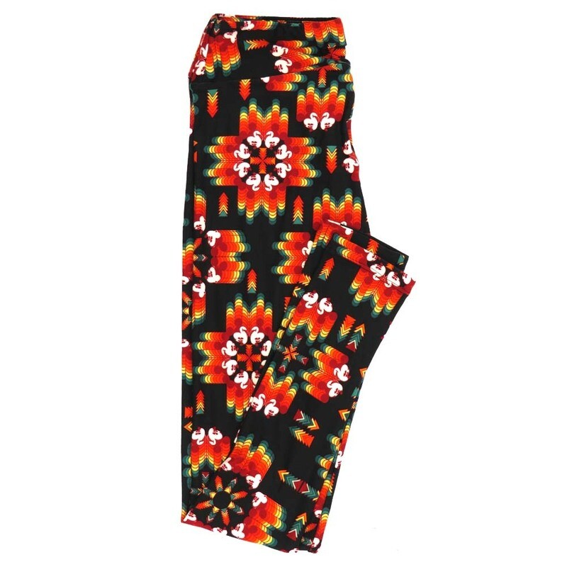 LuLaRoe One Size OS Disney Mickey Mouse Zooming Winking Smilling Mandala Leggings fits adult sizes 2-10 4505-J2