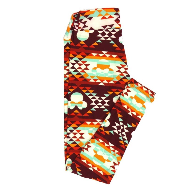 LuLaRoe One Size OS Disney Minnie Mouse Triangle Geometric Leggings fits adult sizes 2-10 4501-N