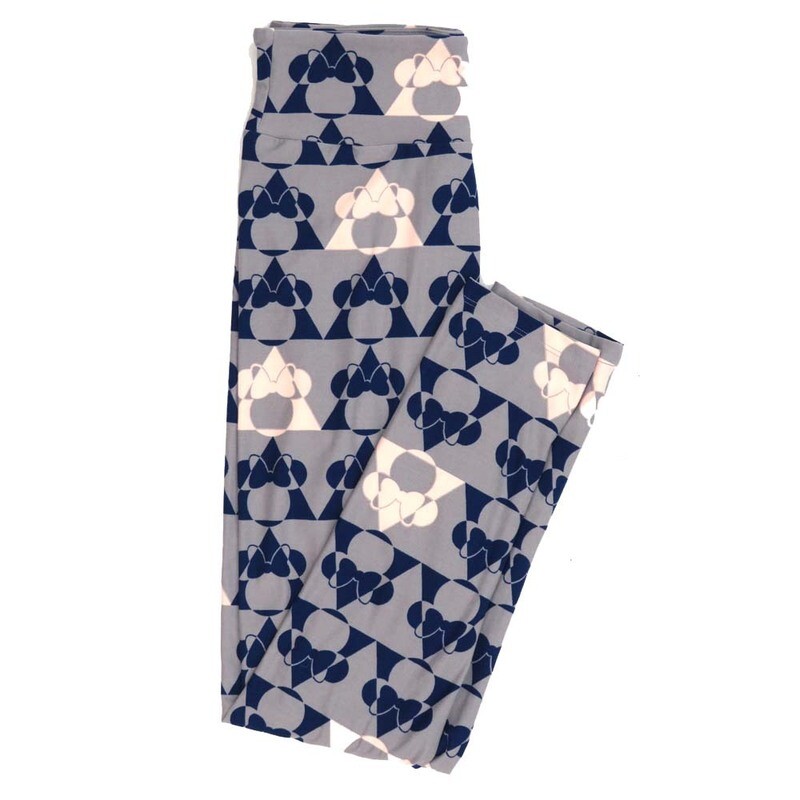 LuLaRoe One Size OS Disney Minnie Mouse Triangle Stripe Leggings fits adult sizes 2-10 4501-P
