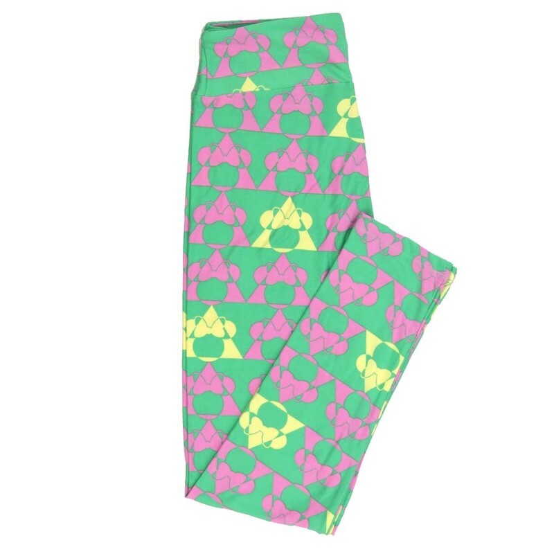 LuLaRoe One Size OS Disney Minnie Mouse Triangles Leggings fits adult sizes 2-10 4501-M