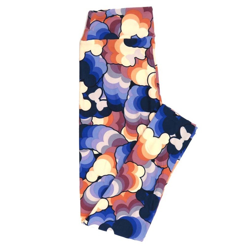 LuLaRoe One Size OS Disney Mickey and Minnie Mouse Zooming Rainbows Leggings fits adult sizes 2-10 4500-M