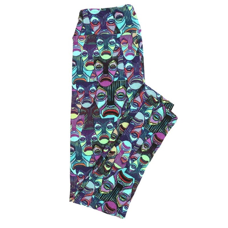 LuLaRoe One Size OS Disney Sleeping Beauty Magic Mirror Collage Leggings fits Adult sizes 2-10 for women 4514-T3