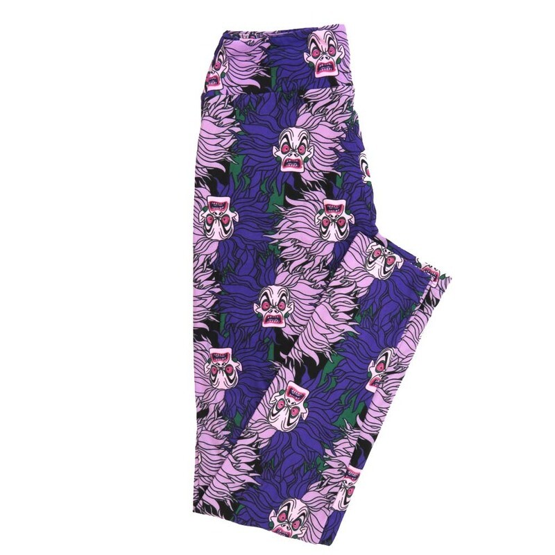 LuLaRoe One Size OS Disney 101 Dalmations Cruella de Vil Enraged Leggings fits Adult sizes 2-10 for women 4514-B2
