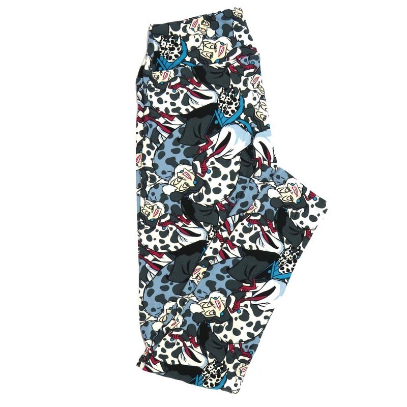 LuLaRoe One Size OS Disney 101 Dalmations Cruella de Vil Posing Leggings fits Adult sizes 2-10 for women 4514-H
