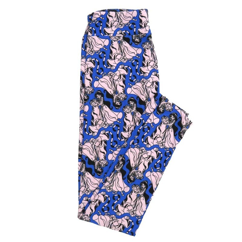 LuLaRoe One Size OS Disney Aladdin Jasmine Rajah Leggings fits Adult sizes 2-10 for women 4510-C