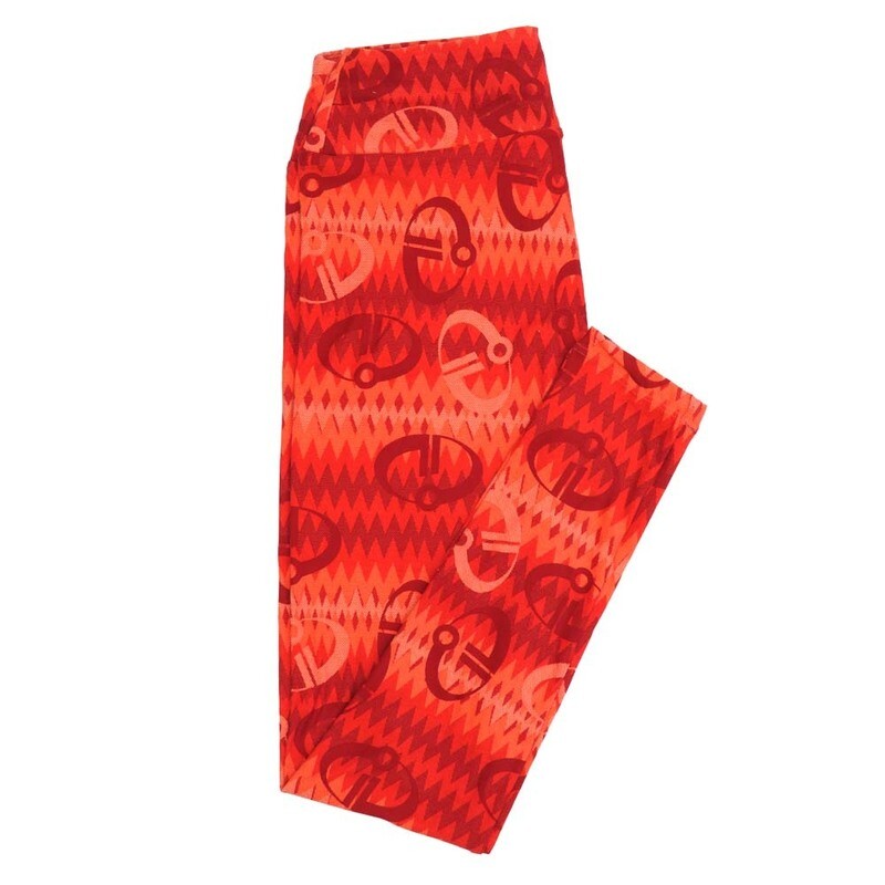 LuLaRoe One Size OS Disney Incredibles Symbol Leggings fits Adult sizes 2-10 for women 4512-H4