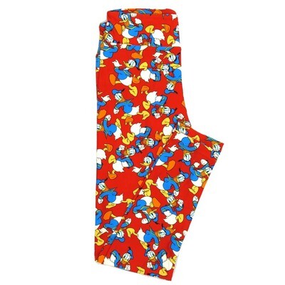 LuLaRoe One Size OS Disney Mickey Mouse Club Donald Duck Leggings fits Adult sizes 2-10 for women 4511-A2