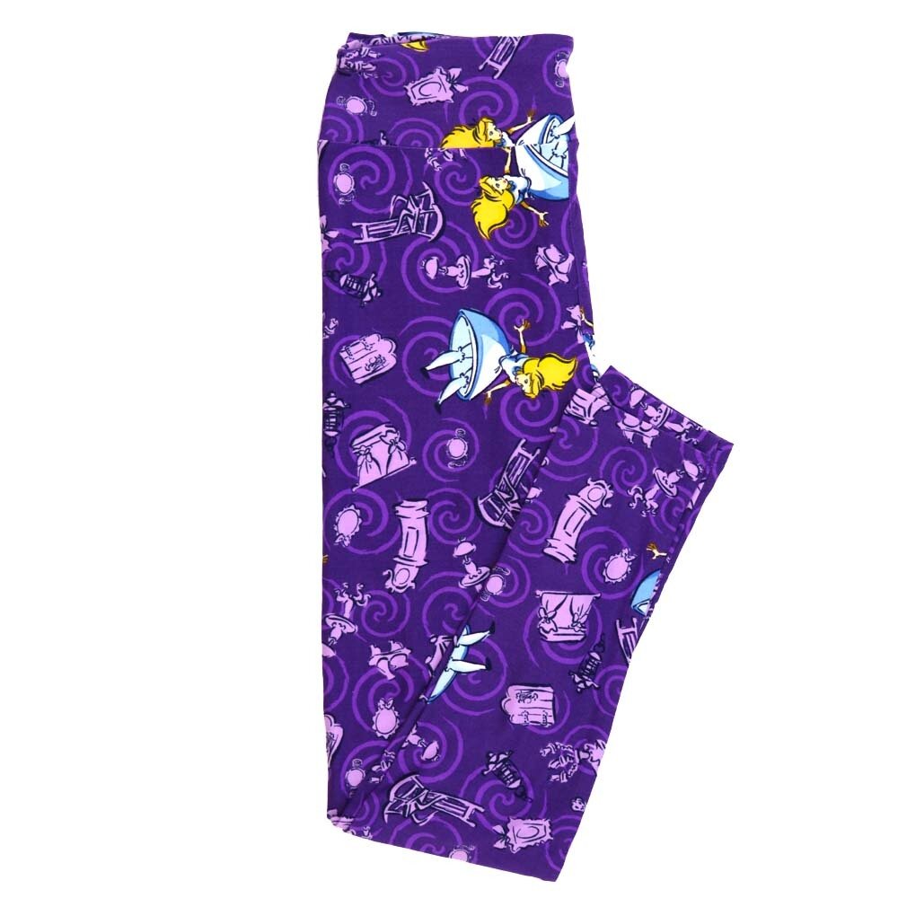 LuLaRoe One Size OS Disney Alice in Wonderland Spirals Furniture Leggings fits Adult sizes 2-10 for women 4513-W