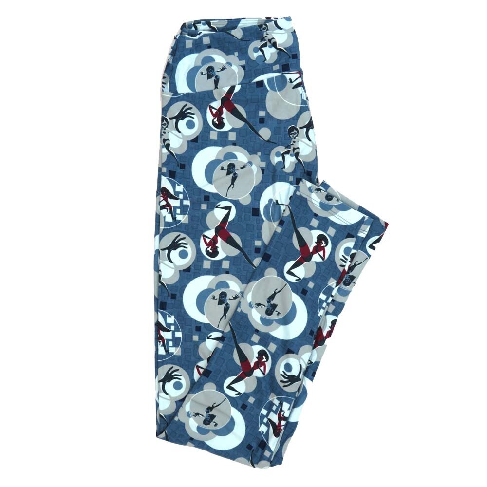 LuLaRoe One Size OS Disney Incredibles Elastigirl Leggings fits Adult sizes 2-10 for women 4512-G4