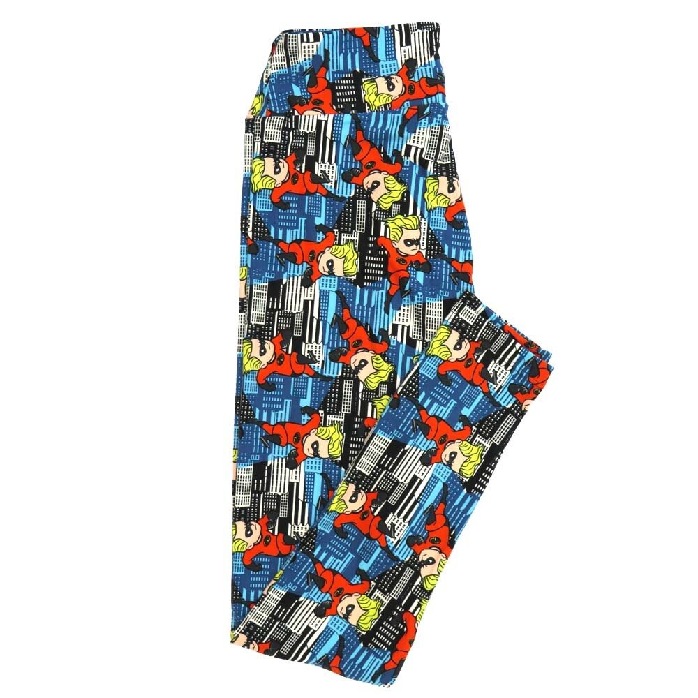 LuLaRoe One Size OS Disney Incredibles Dash in the City Leggings fits Adult sizes 2-10 for women 4511-M4