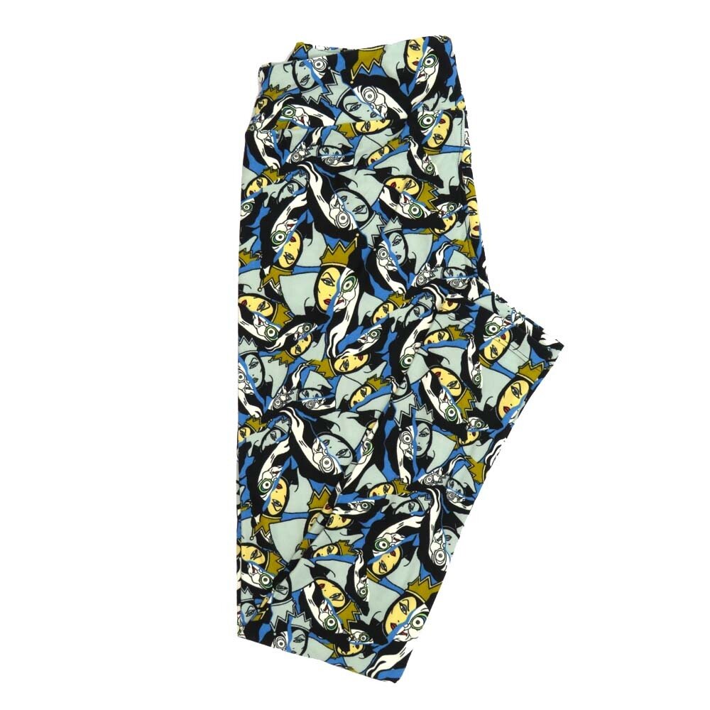 LuLaRoe One Size OS Disney Sleeping Beauty Evil Queen Old Witch Split Personality Leggings fits Adult sizes 2-10 for women 4309-ZG2