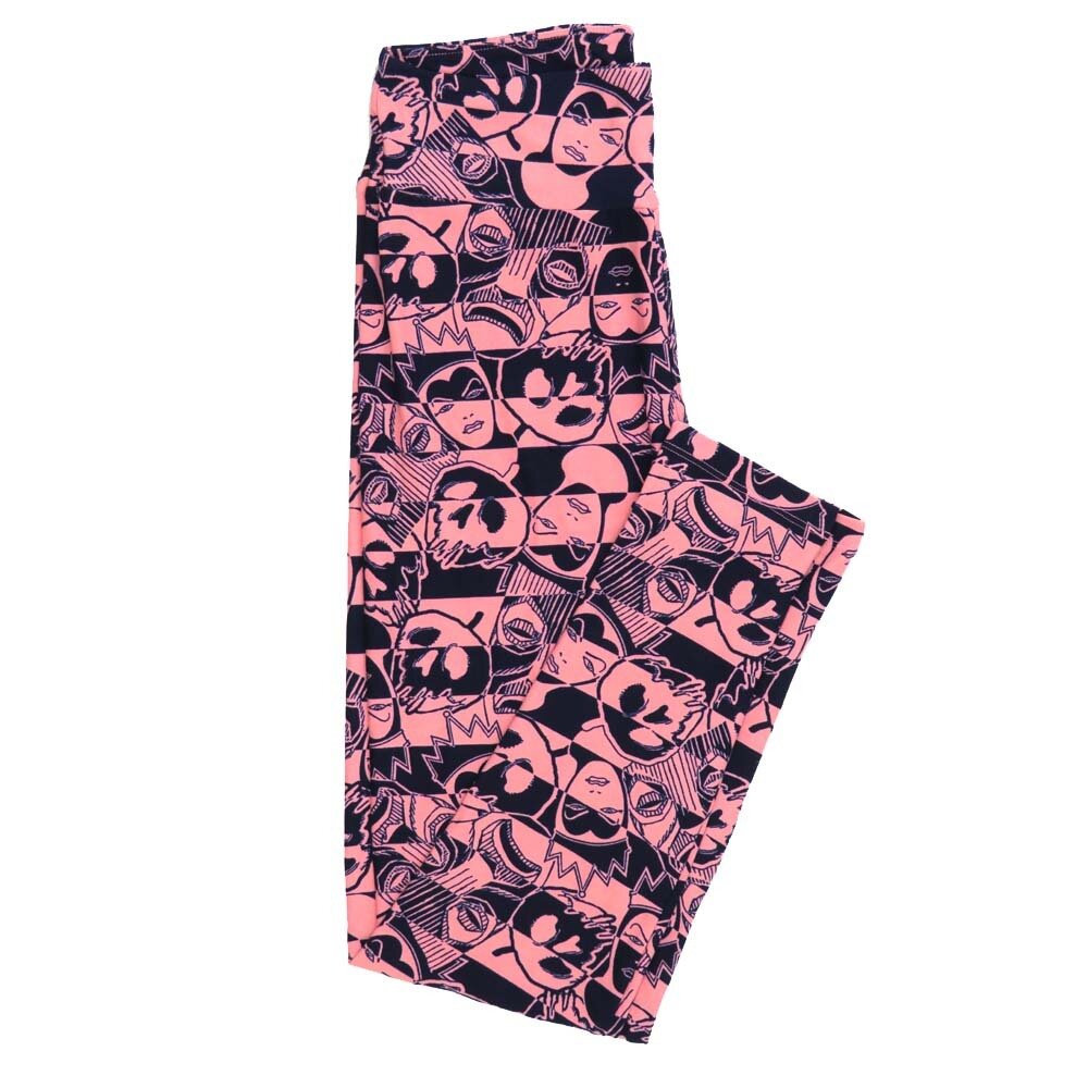 LuLaRoe One Size OS Disney Sleeping Beauty Evil Queen Magic Mirror Skull Striped Leggings fits Adult sizes 2-10 for women 4309-ZD