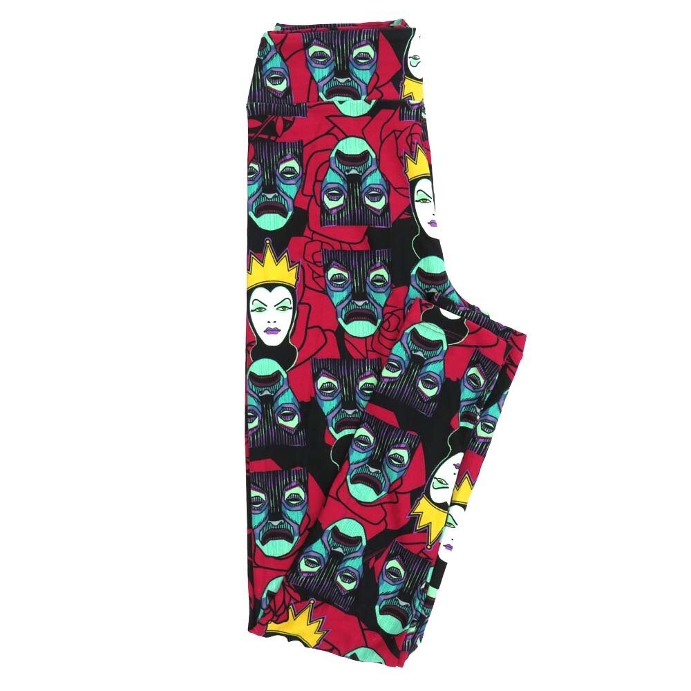 LuLaRoe One Size OS Disney Sleeping Beauty Evil Queen Magic Mirror Leggings fits Adult sizes 2-10 for women 4309-ZA