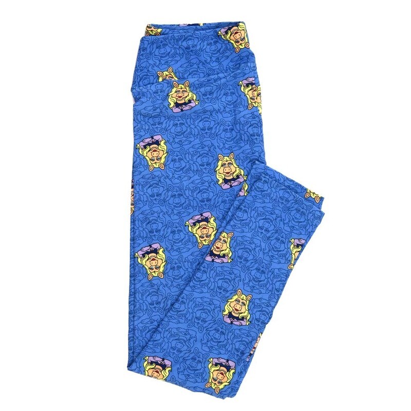 LuLaRoe One Size OS Disney Muppets Ms Piggy Posing Leggings fits Adult sizes 2-10 for women 4511-C