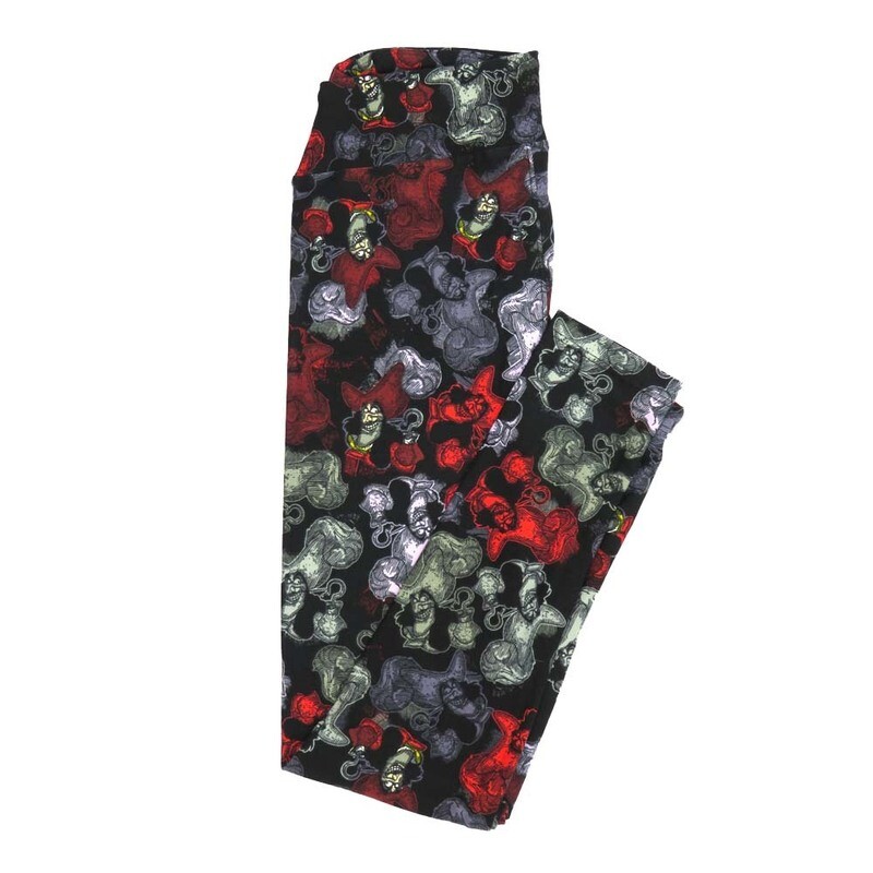 LuLaRoe One Size OS Disney Peter Pans Captain Hook Grinning Leggings fits Adult sizes 2-10 for women 4513-N