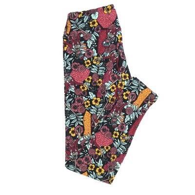 LuLaRoe One Size OS Disney Princess and the Frog Dr Facilier Shadowman Floral Leggings fits Adult sizes 2-10 for women 4514-K