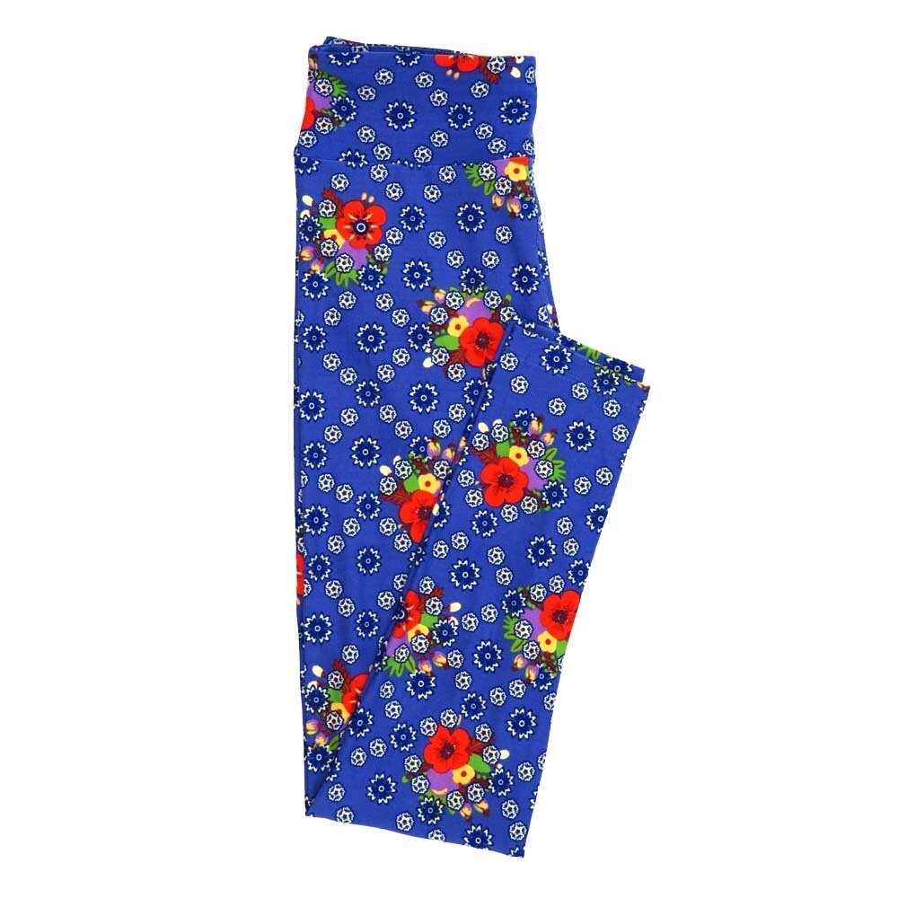 LuLaRoe One Size OS Floral Mandala Polka Dot Leggings fits Adult sizes 2-10 for Women OS-4407-W